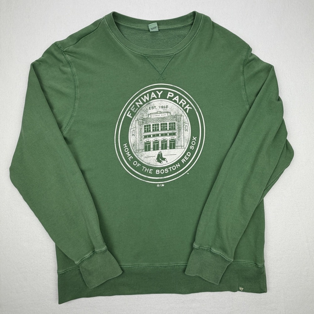 47 Brand Boston Red Sox Fenway Park Green Graphic Sweatshirt XL Mens Pullover
